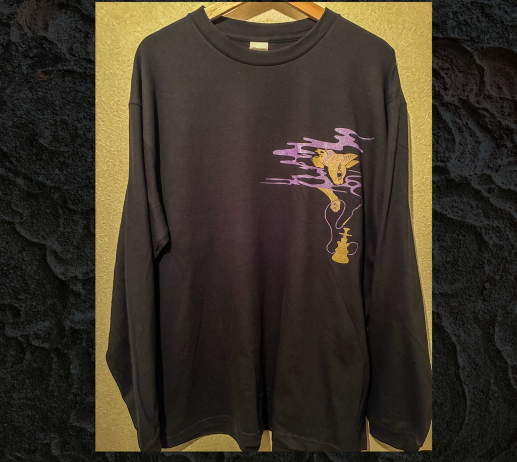 拝煙　愛猫　ロングTシャツ