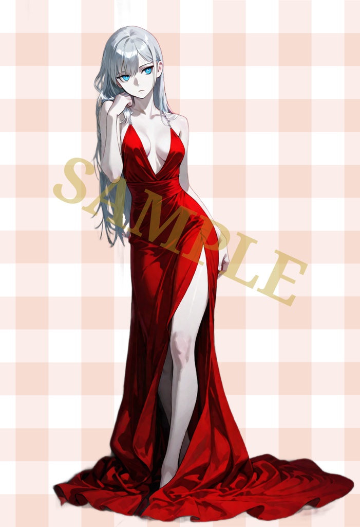 深紅の案内人|TRPG立ち絵素材(背景透過PNG)
