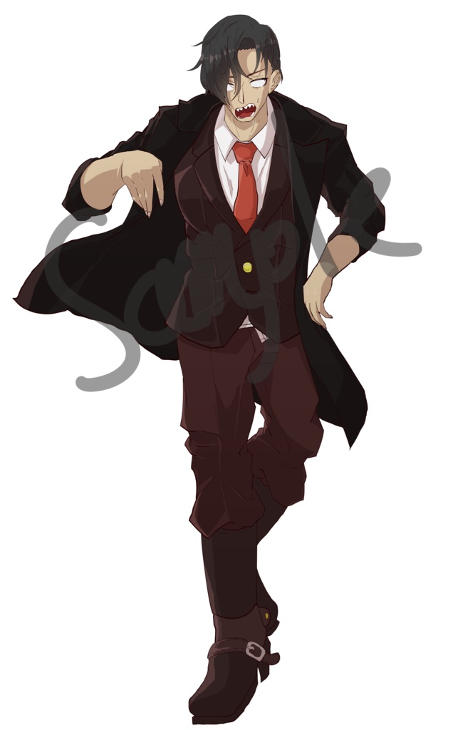 【TRPG有料立ち絵】カウボーイ風男性_ジャケット