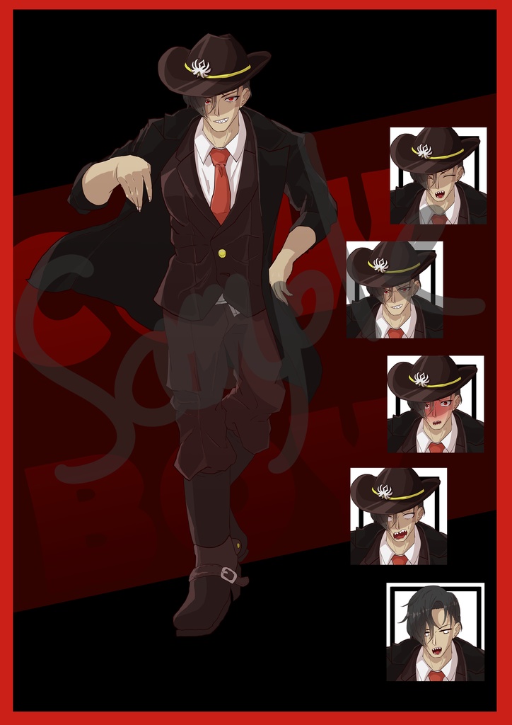【TRPG有料立ち絵】カウボーイ風男性_ジャケット