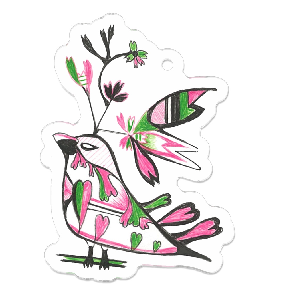 HEARTの鳥さんキーホルダー