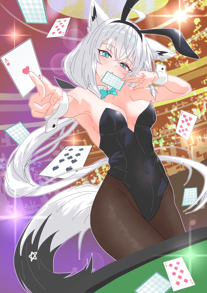 白上フブキクリアファイル（カジノバニーガール）