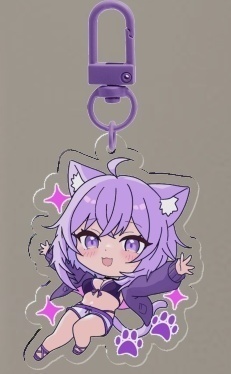 猫又おかゆアクリルキーホルダー(ミニキャラ)