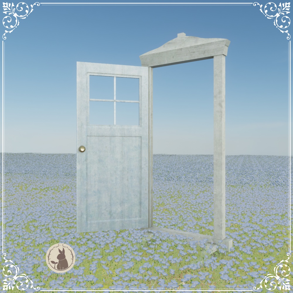 【VRChatワールド向け】ネモフィラ公園の花畑と遊具 Nemophila Garden Asset