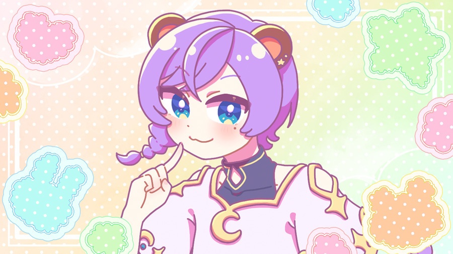 【無料】もこもこ☁パステルのかわいいフレーム素材【Vtuber】