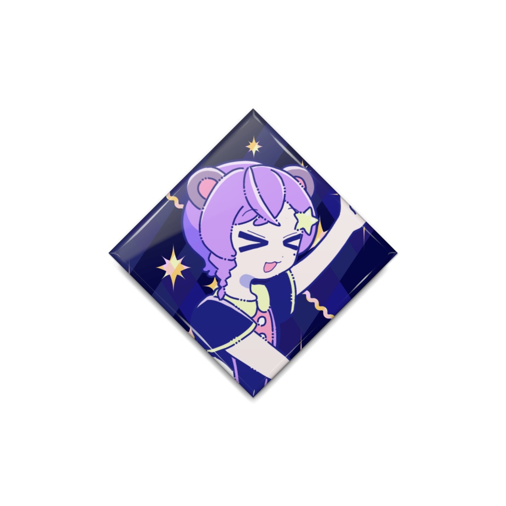 3周年記念🎊ひし形缶バッジ（＞ω＜）