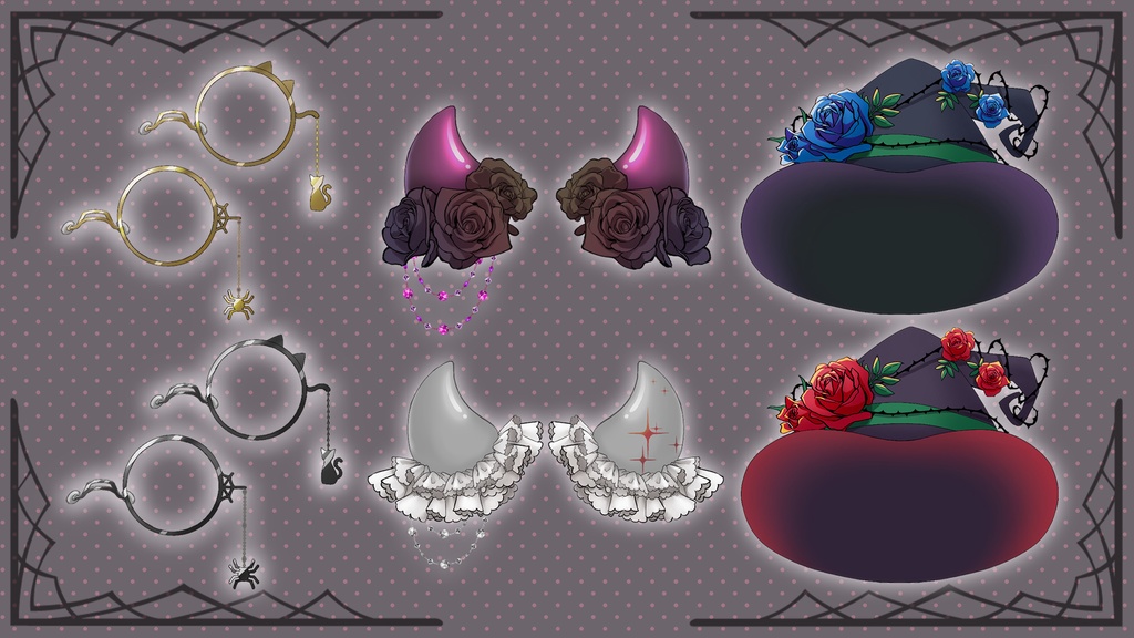 【無料】🎃ハロウィン手持ち+仮装+背景素材🦇【Vtuber】