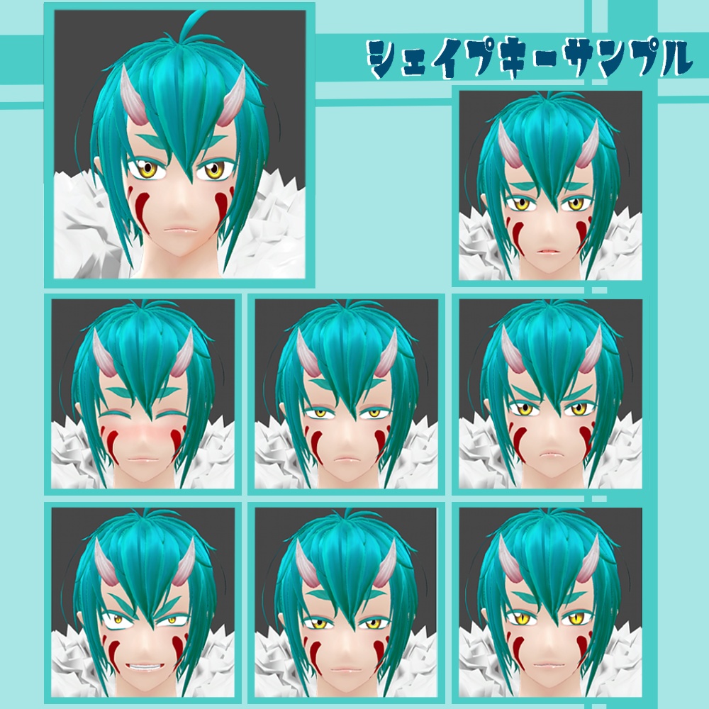 VRChat対応3Dモデル「鬼人霧雨」Ver.2.2