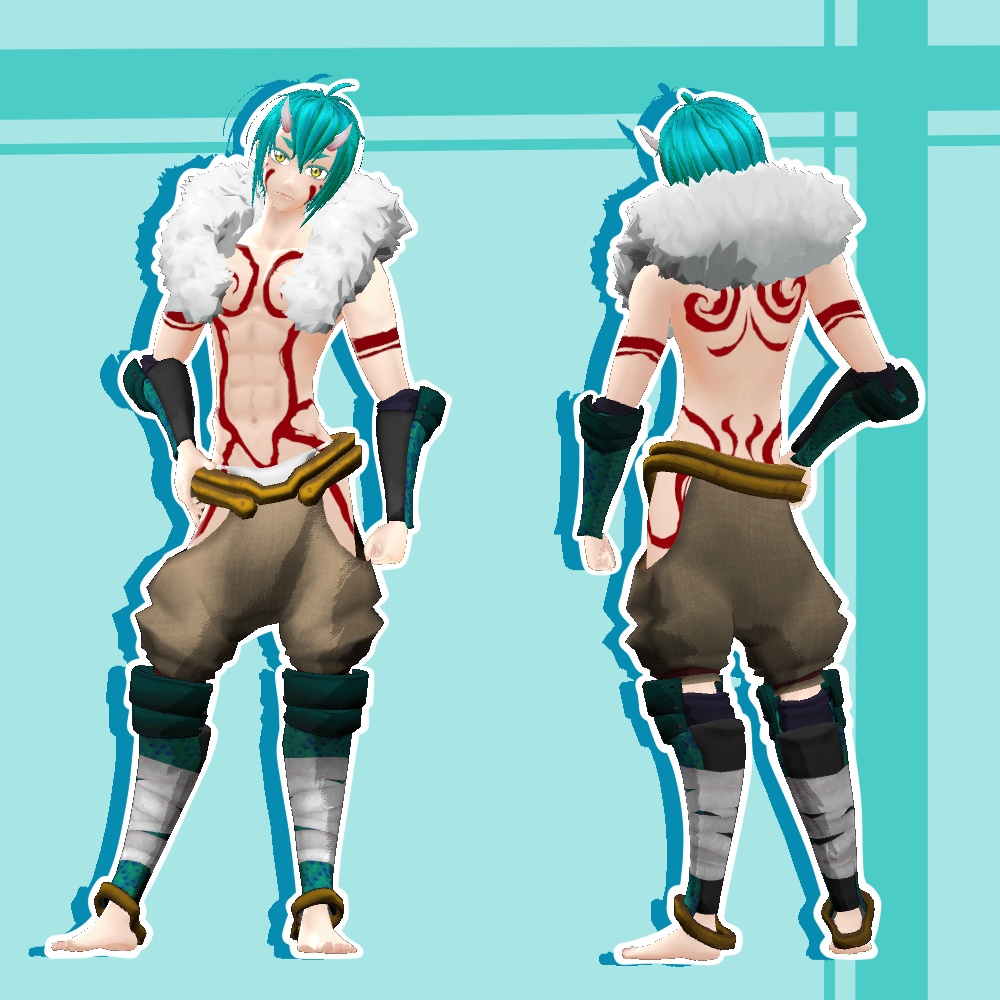 VRChat対応3Dモデル「鬼人霧雨」Ver.2.2