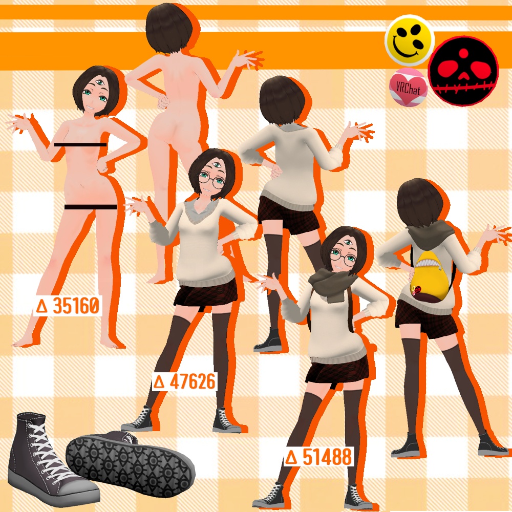 「三つ目ちゃん」 Ver1.2.1 オリジナル3Dモデル