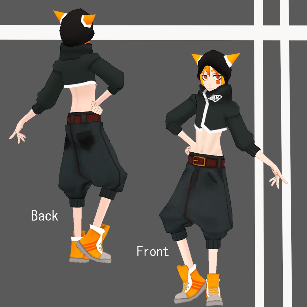 ローポリ男子 ナガツキVer1.0 オリジナル3Dモデル