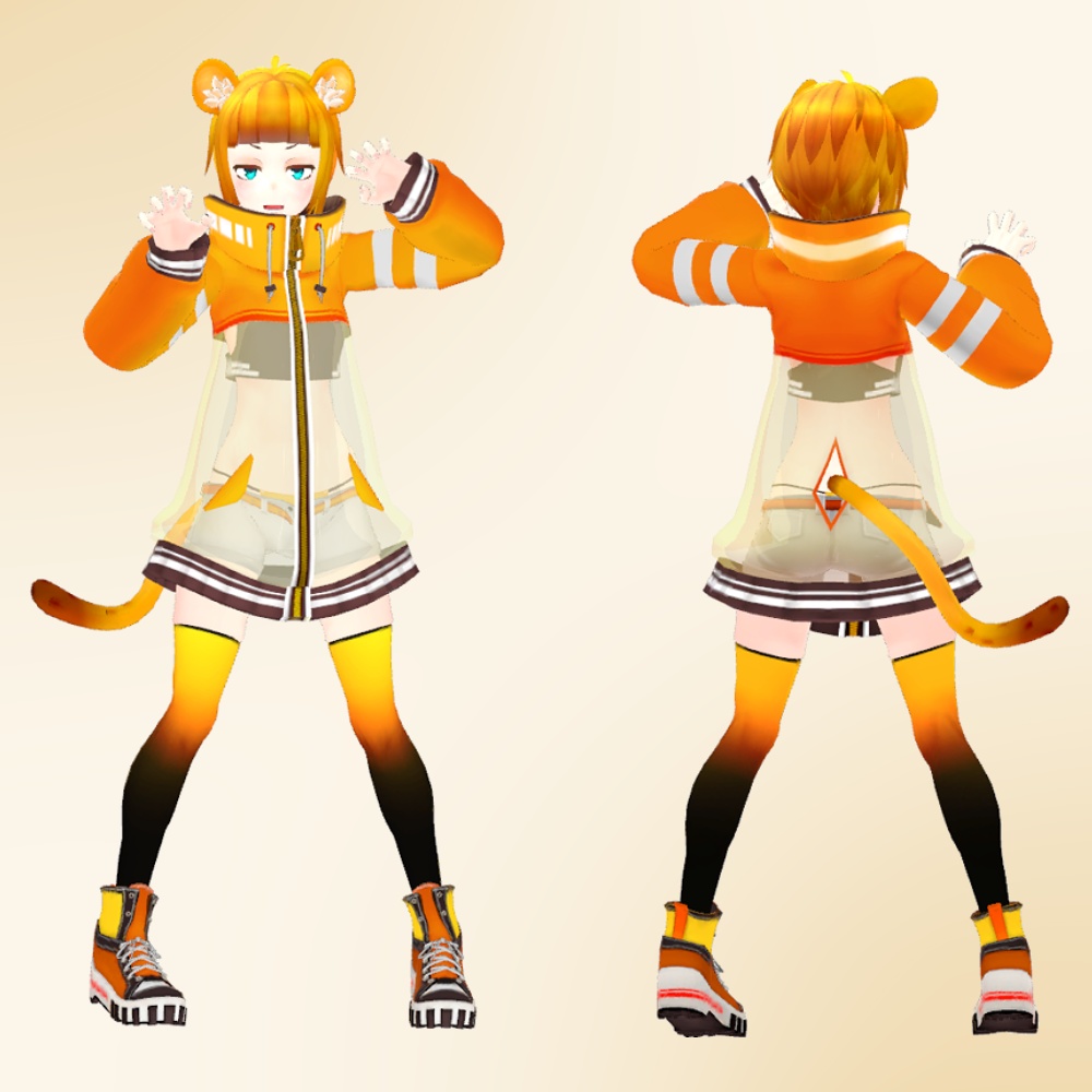 「黄虎(KOUGA)」Ver1.2 オリジナル3Dモデル