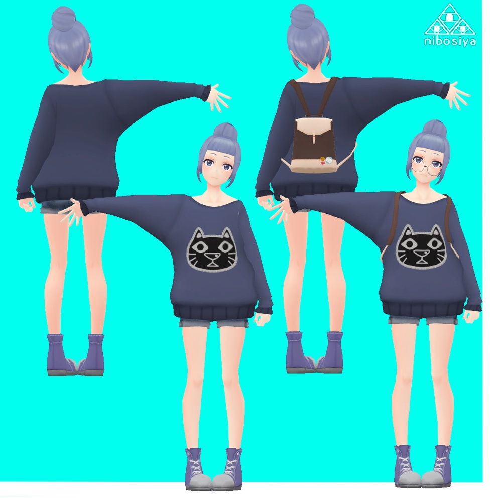 「OFFのカコさん」Ver1.3 オリジナル3Dモデル