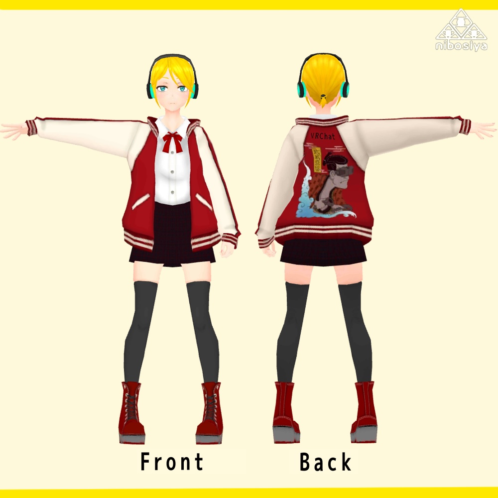 「スカジャン娘」Ver1.2 オリジナル3Dモデル