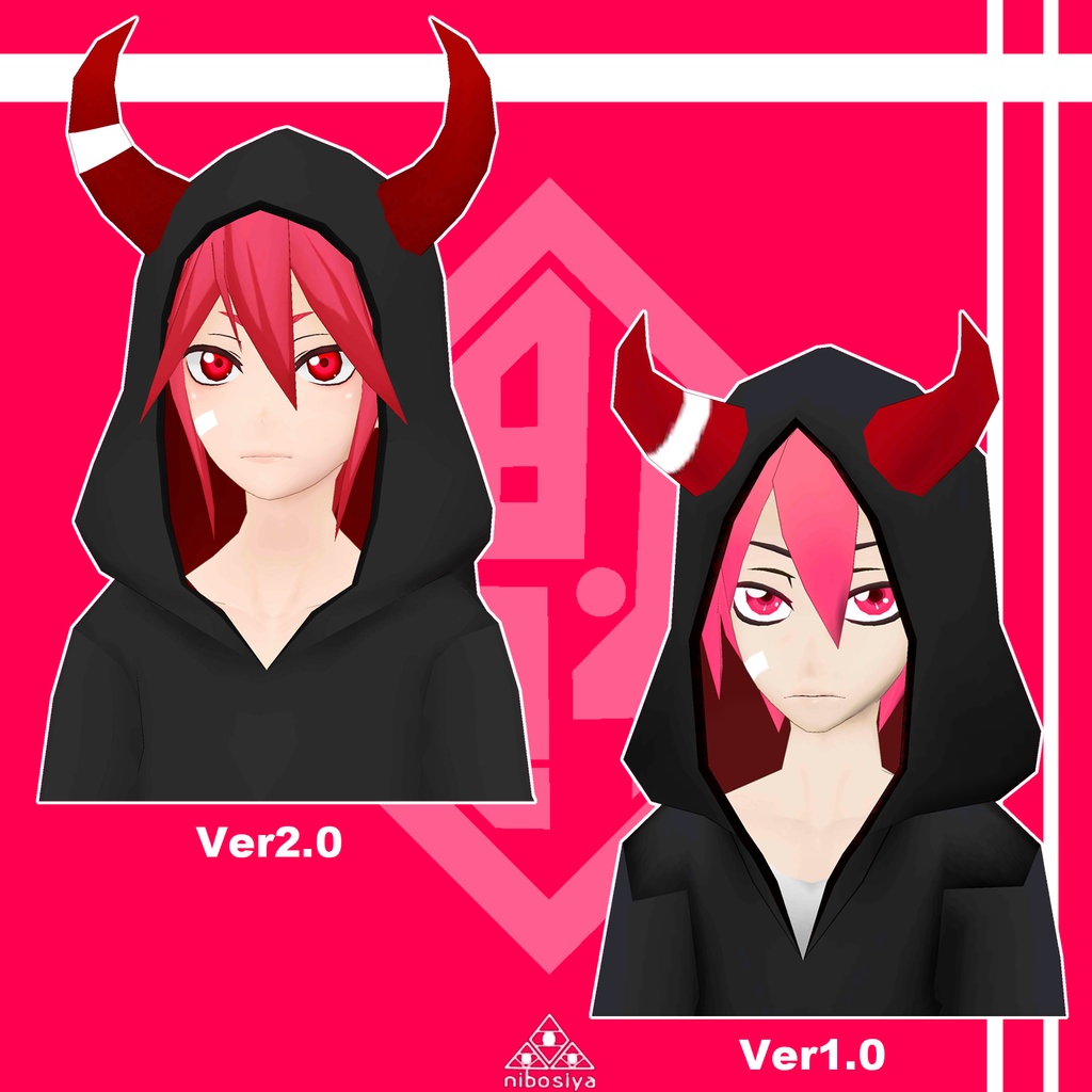 ローポリ男子 ハヅキVer2.1 オリジナル3Dモデル