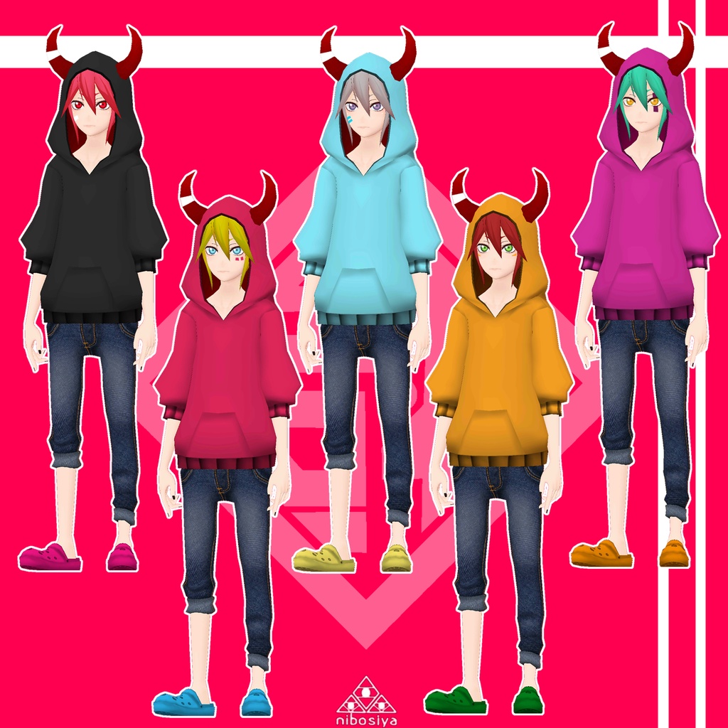 ローポリ男子 ハヅキVer2.1 オリジナル3Dモデル