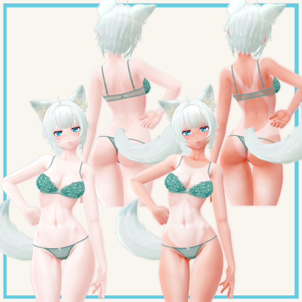 「白狼(HAKURO)」Ver1.2 オリジナル3Dモデル