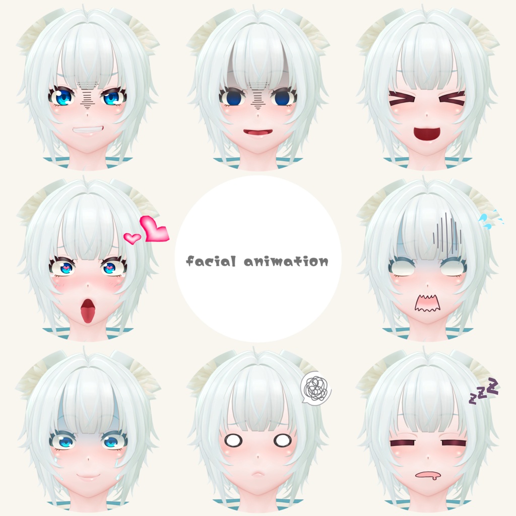 「白狼(HAKURO)」Ver1.2 オリジナル3Dモデル