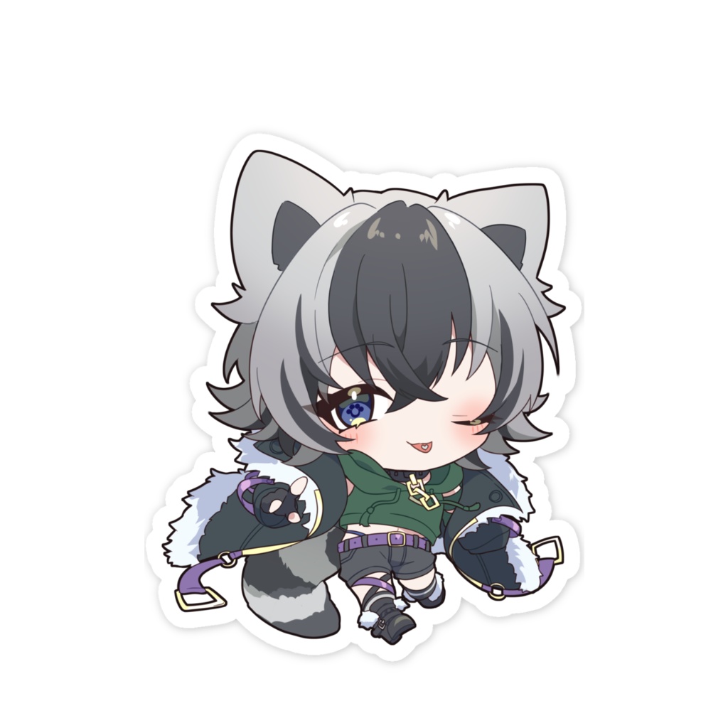 りくウインクステッカー