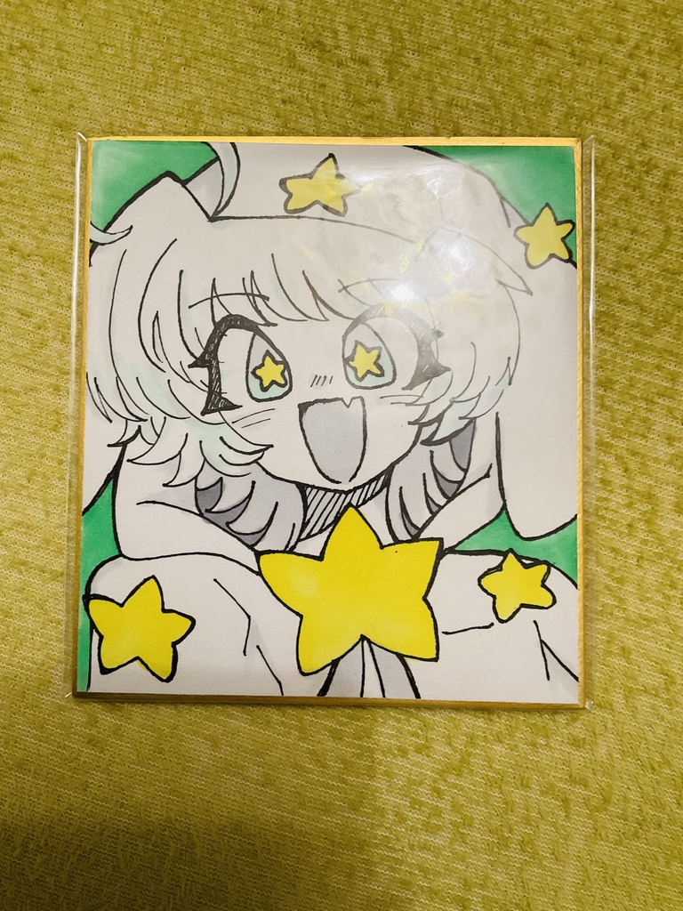 ケロロ（オリジナル擬人化）色紙13.5×12㌢（ほしもち）