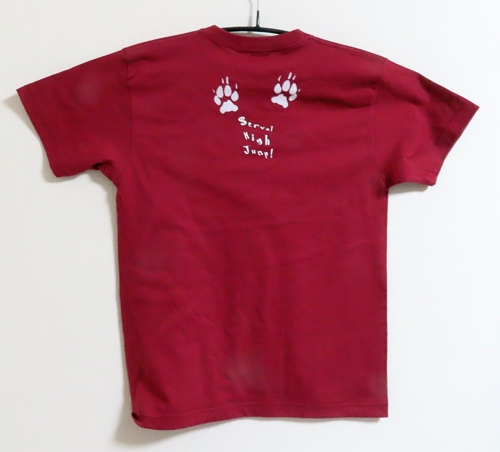 サーバルキャットTシャツ(新) 深赤
