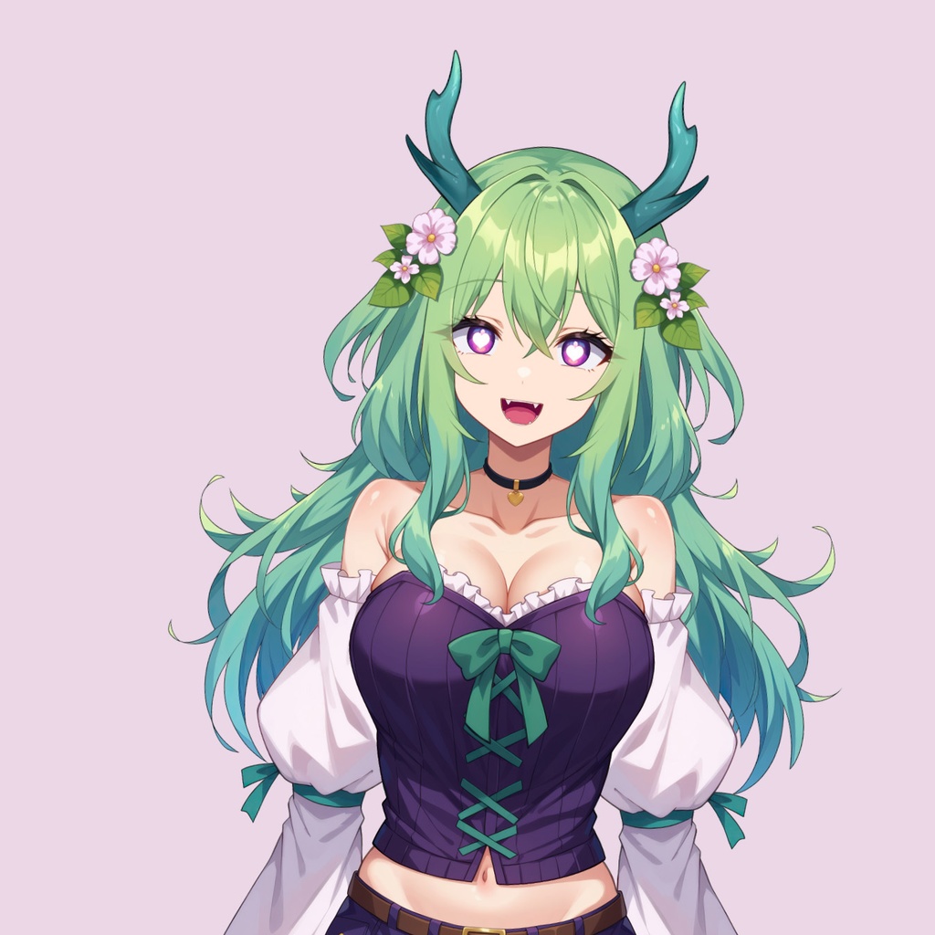 【Live2D】Garden Druid Girl, Live2D Premade Vtuber Model, Rigged Vtuber Model,PNGTuber,Cute, Fox,Cat,Chibi, Instant Download, Commercial Use
