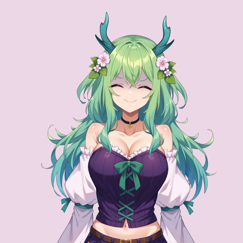 【Live2D】Garden Druid Girl, Live2D Premade Vtuber Model, Rigged Vtuber Model,PNGTuber,Cute, Fox,Cat,Chibi, Instant Download, Commercial Use