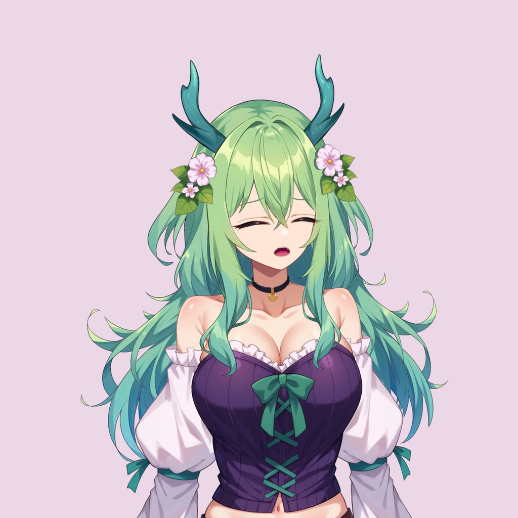 【Live2D】Garden Druid Girl, Live2D Premade Vtuber Model, Rigged Vtuber Model,PNGTuber,Cute, Fox,Cat,Chibi, Instant Download, Commercial Use