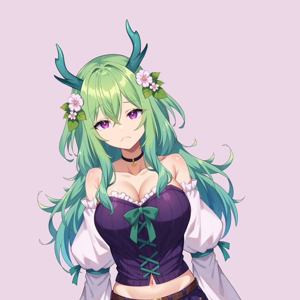 【Live2D】Garden Druid Girl, Live2D Premade Vtuber Model, Rigged Vtuber Model,PNGTuber,Cute, Fox,Cat,Chibi, Instant Download, Commercial Use