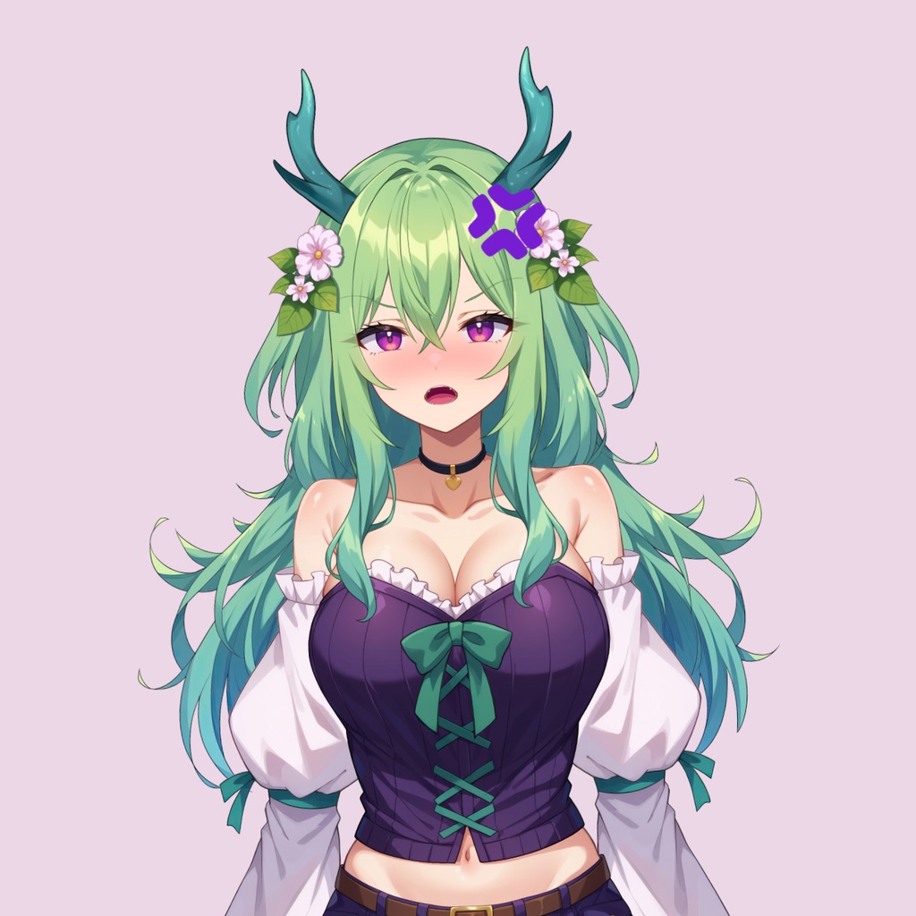 【Live2D】Garden Druid Girl, Live2D Premade Vtuber Model, Rigged Vtuber Model,PNGTuber,Cute, Fox,Cat,Chibi, Instant Download, Commercial Use