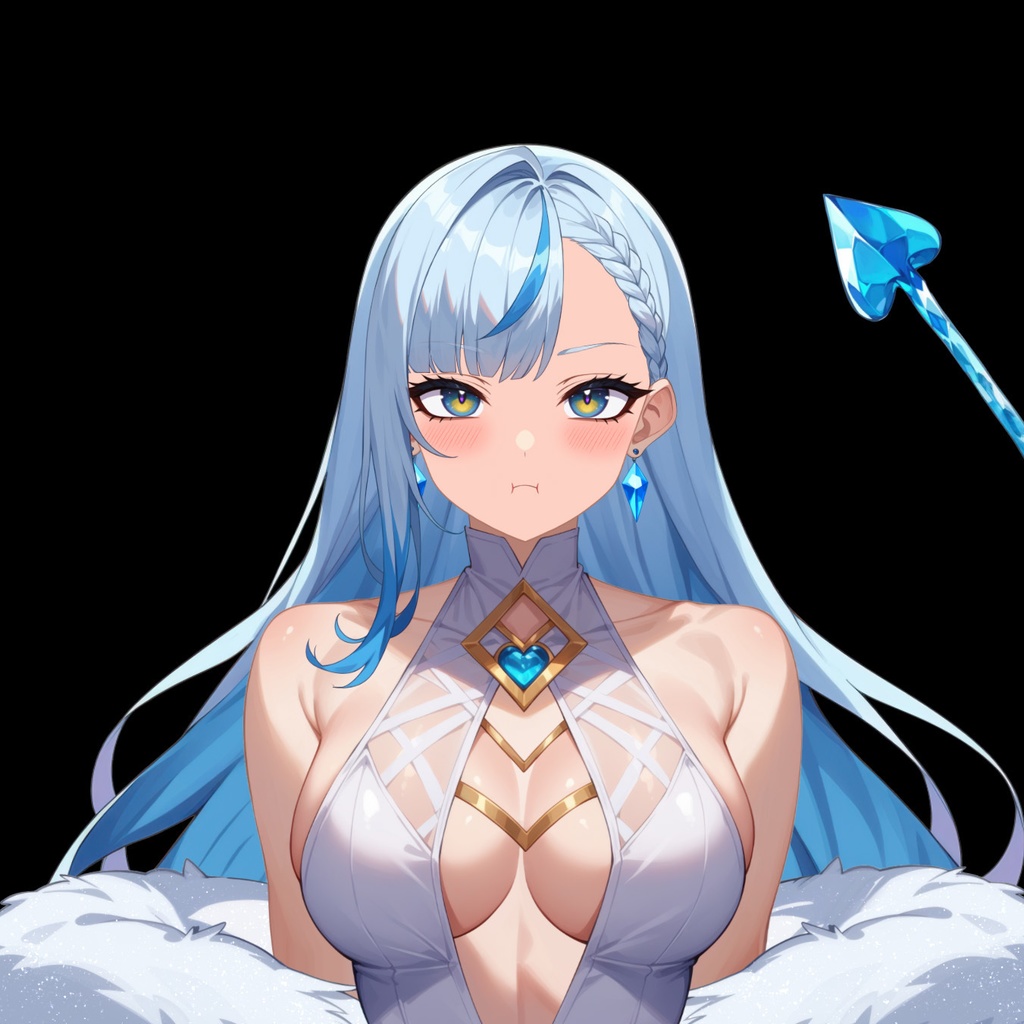 【Live2D】Snow Succubus, Pre-Rigged Vtuber Model For Vtube Studio, PNGTuber, Cute, Chibi, Instant Download,Commercial Use,Kitsune,Furry,Game Stream