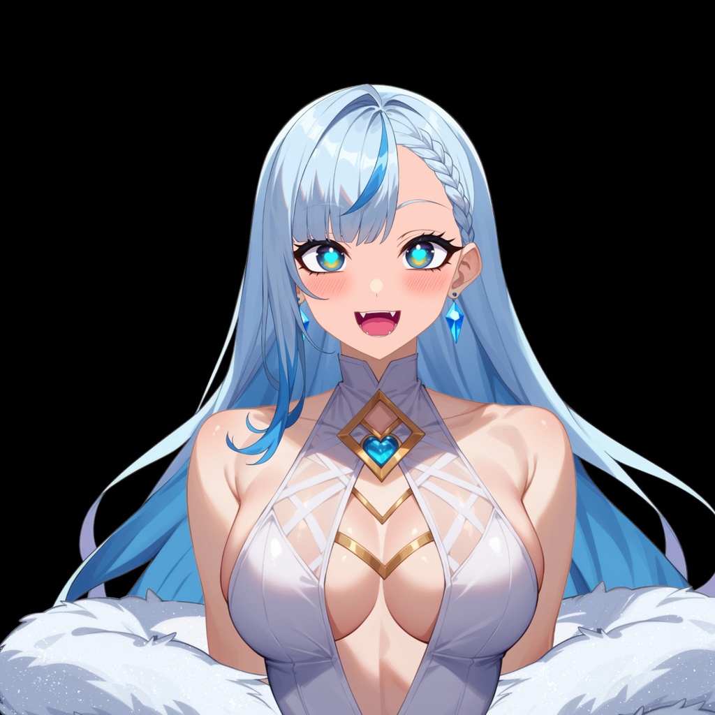 【Live2D】Snow Succubus, Pre-Rigged Vtuber Model For Vtube Studio, PNGTuber, Cute, Chibi, Instant Download,Commercial Use,Kitsune,Furry,Game Stream