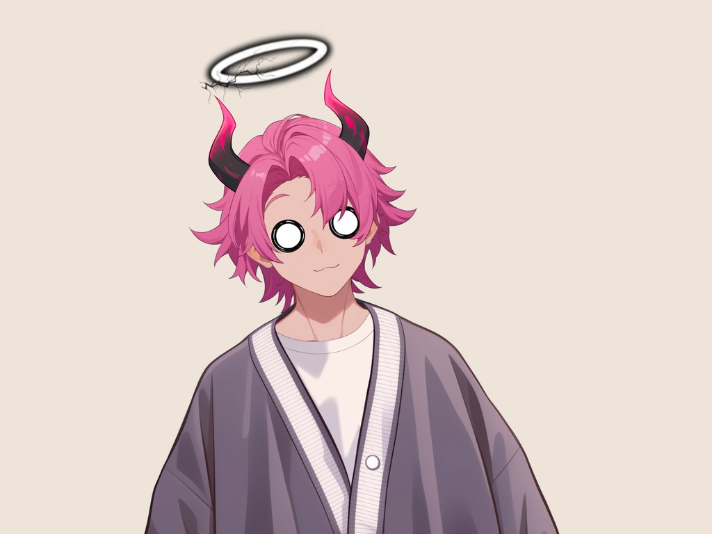 【Live2D】SKULLTAIL INCUBUS, Live2D Premade Male Vtuber Model,PNGTuber,Cute, Fox,Cat,Chibi,Demon,Oni,Male Succubus,Furry,Rigged,Instant Download,Commercial Use