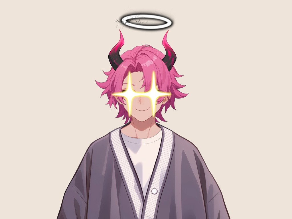 【Live2D】SKULLTAIL INCUBUS, Live2D Premade Male Vtuber Model,PNGTuber,Cute, Fox,Cat,Chibi,Demon,Oni,Male Succubus,Furry,Rigged,Instant Download,Commercial Use