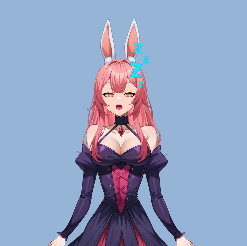 【Live2D】Premade Vtuber Model: Ruby Bunny, Live2D Fully Rigged Vtuber Model,PNGTuber,Cute,Chibi,Succubus,Instant Download,Commercial Use,Bunny Vtuber