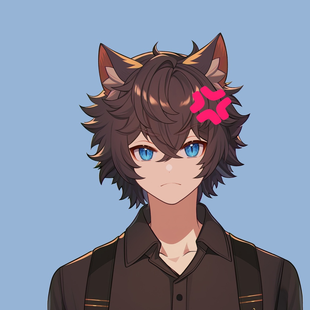【Live2D】Premade Vtuber: Mocha Cat Boy, Cat Male Fully Rigged Vtuber Model,PNGTuber, Youtube Discord Twitch Streaming, Instant Download, Commercial Use