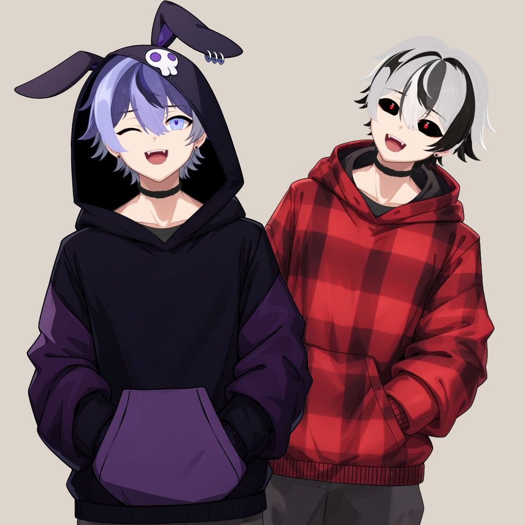 【Live2D】Moonrock Merc Boy With Additional Hoodie Outfit Toggles, Premade Live2D Male Vtuber, Rigged Customizable Vtuber Model, Instant Download, Commercial Use