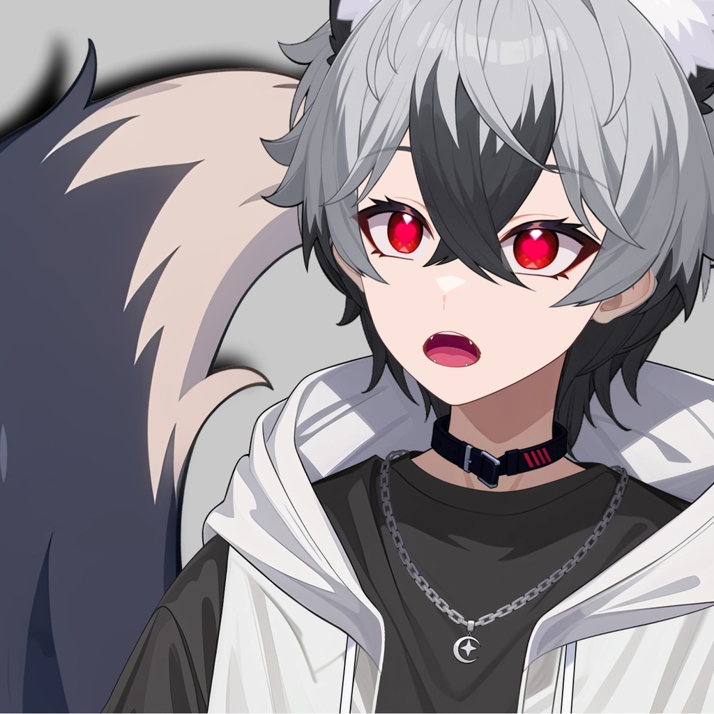 【Live2D】Midnight Kitsune Boy (Shadow Variant), Premade Live2D Male Vtuber, Rigged Vtuber Model, Instant Download, Commercial Use