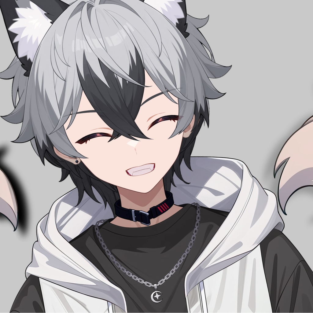 【Live2D】Midnight Kitsune Boy (Shadow Variant), Premade Live2D Male Vtuber, Rigged Vtuber Model, Instant Download, Commercial Use