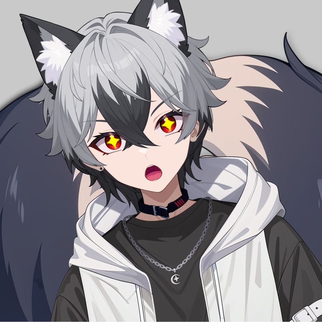 【Live2D】Model Editing Files For: Midnight Kitsune Boy (Shadow Variant), Premade Live2D Male Vtuber, Rigged Men Vtuber Model, Instant Download, Free Commercial Use