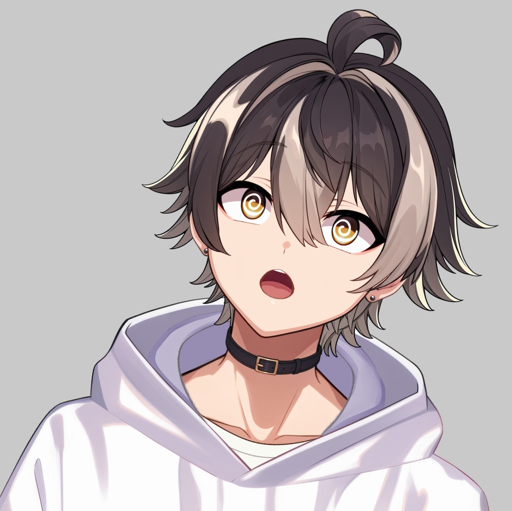 【Live2D】Moonrock Merc Boy Plus Ghost Hoodie Outfit, Premade Live2D Male Vtuber, Rigged Vtuber Model, Instant Download, Free Commercial Use