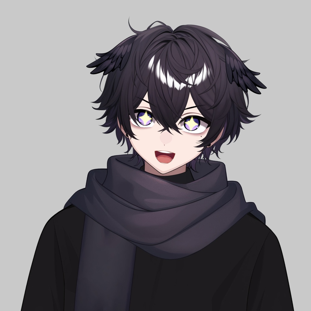 【Live2D】Raven Rogue Boy, Premade Live2D Male Vtuber, Rigged Vtuber Model, Instant Download, Free Commercial Use