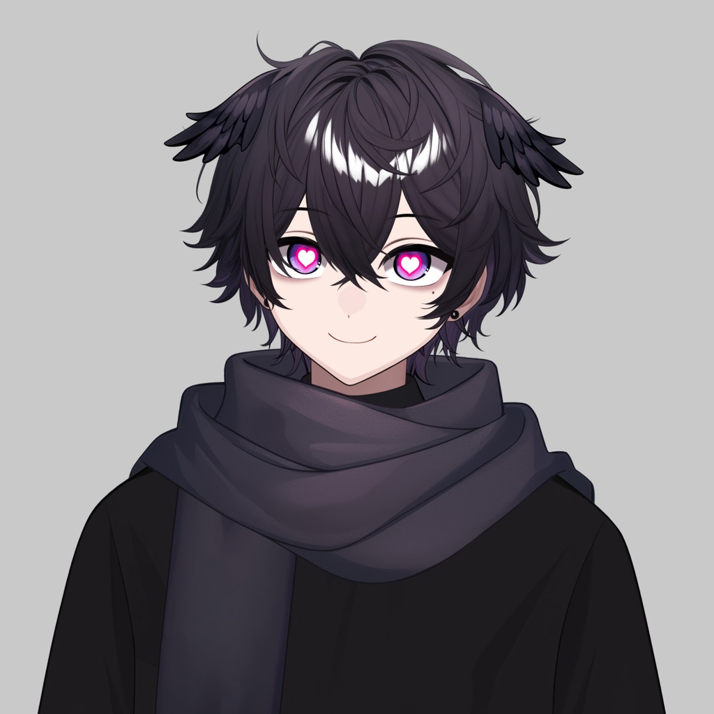 【Live2D】Raven Rogue Boy, Premade Live2D Male Vtuber, Rigged Vtuber Model, Instant Download, Free Commercial Use