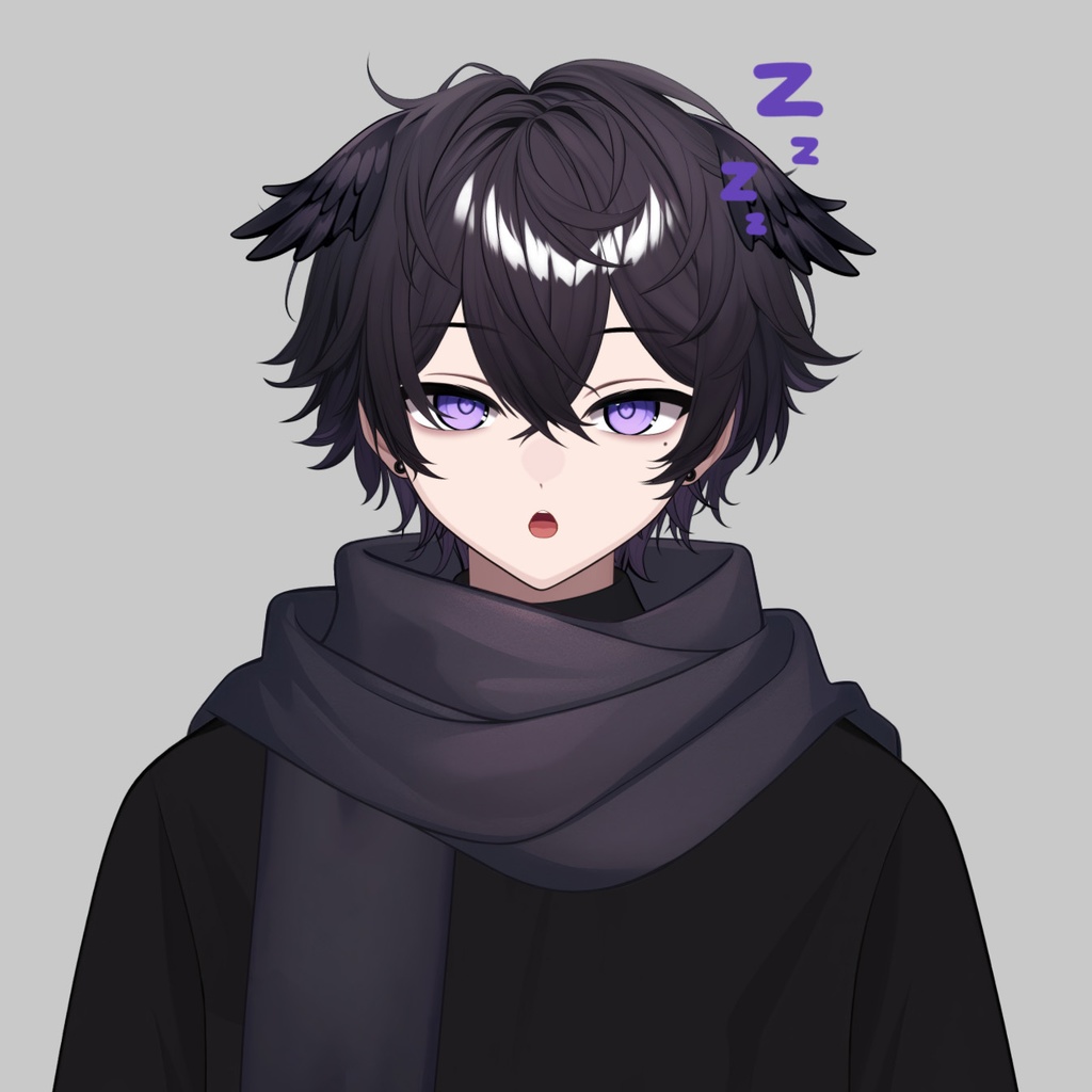 【Live2D】Raven Rogue Boy, Premade Live2D Male Vtuber, Rigged Vtuber Model, Instant Download, Free Commercial Use
