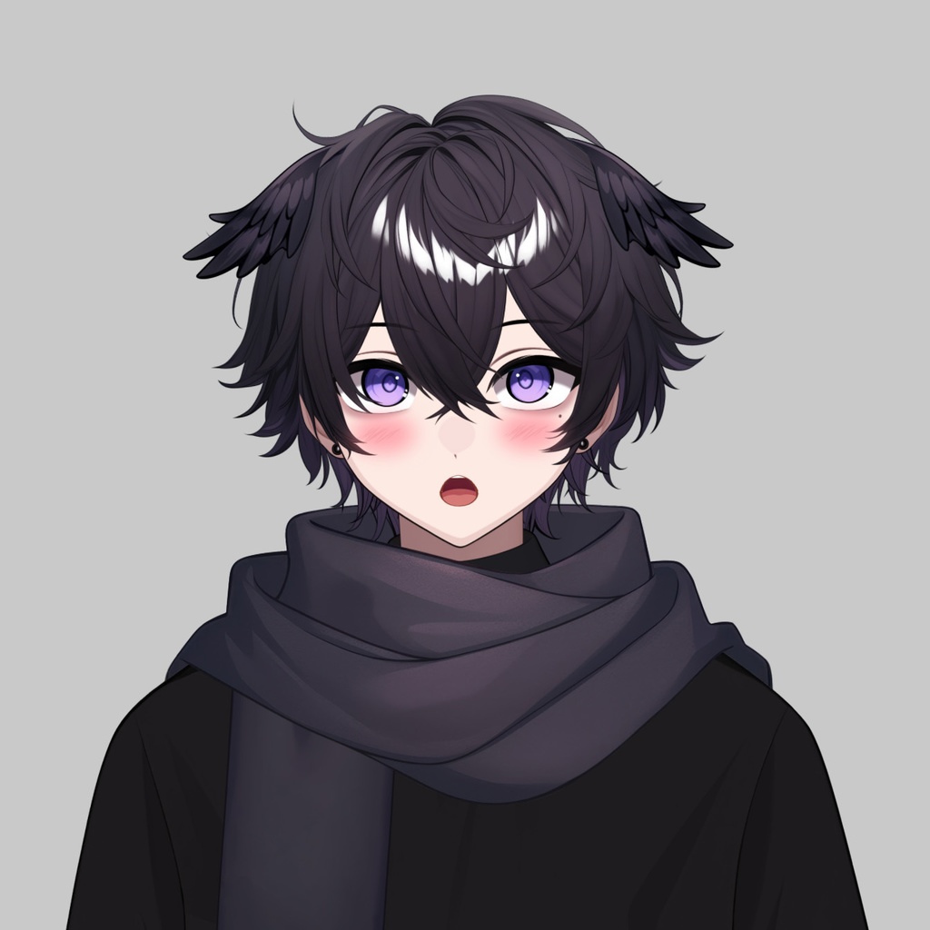 【Live2D】Raven Rogue Boy, Premade Live2D Male Vtuber, Rigged Vtuber Model, Instant Download, Free Commercial Use