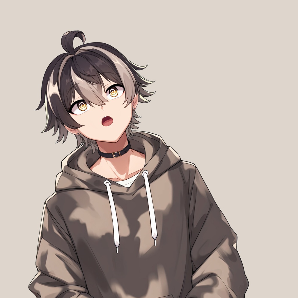 【Live2D】Moonrock Merc Boy Plus Shark Hoodie Outfit, Premade Live2D Male Vtuber, Rigged Vtuber Model, Instant Download, Free Commercial Use