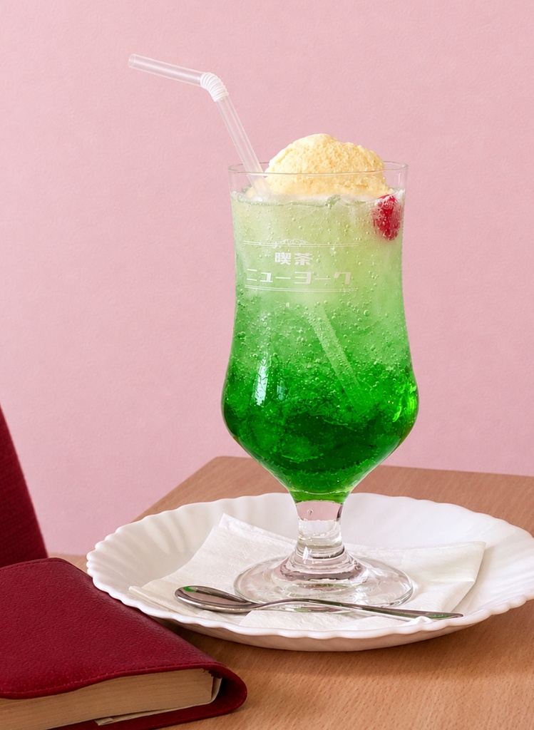 喫茶ニューヨークのフロートグラス