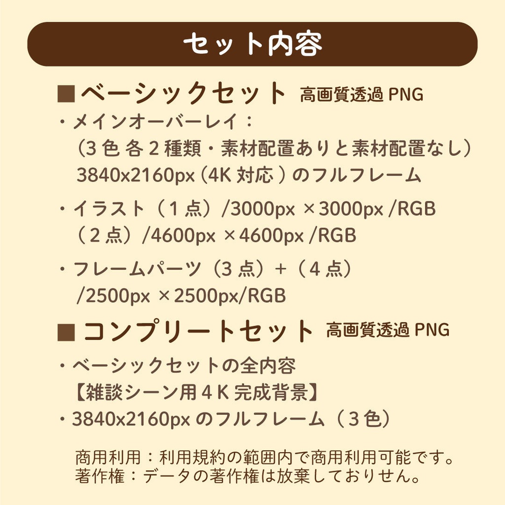 【配信用オーバーレイ4K対応】 レトロファンシー さくらんぼ&いちごの配信素材フルセット (PNG)