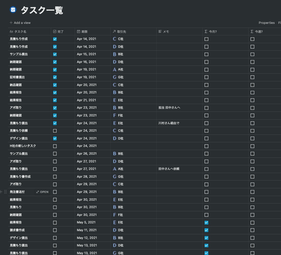 【Notion】 プロジェクト管理テンプレート