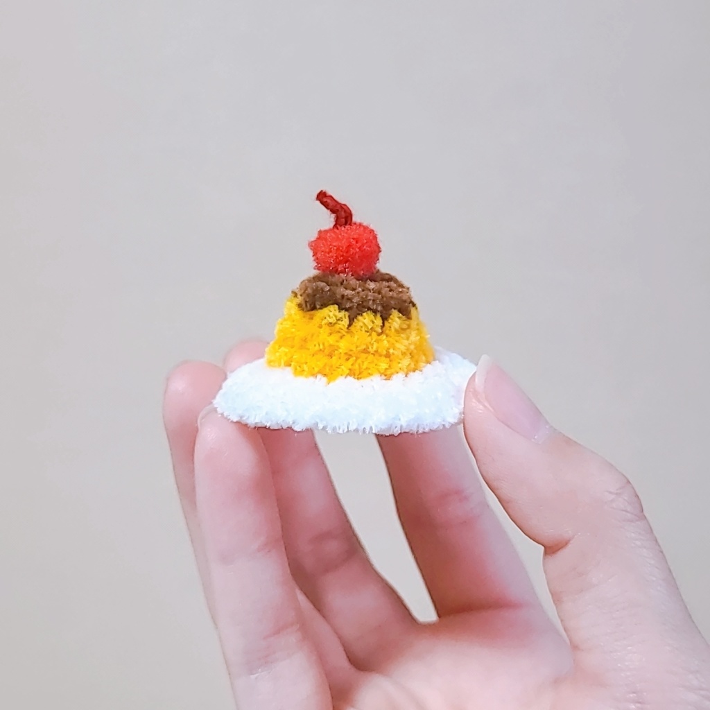 ミニプリンのあみぐるみ